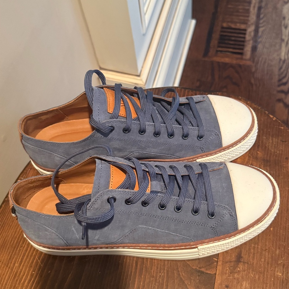 Allen Edmonds Blue and Cream Sneakers
